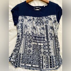 cross back accent westport small stretch womens top pullon small